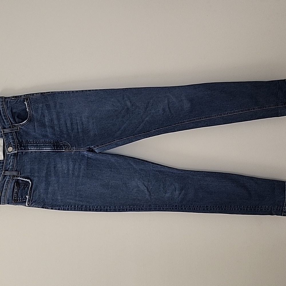 Reformation Jeans high-rise Skinny Strechy Meduim Wash blue denim Size 28 - Picture 7 of 16
